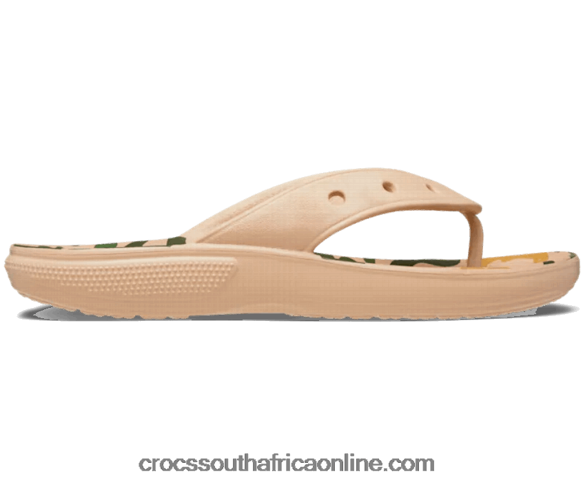 Women Classic Printed Camo Flip Chai/Camo Crocs FBL6TX499