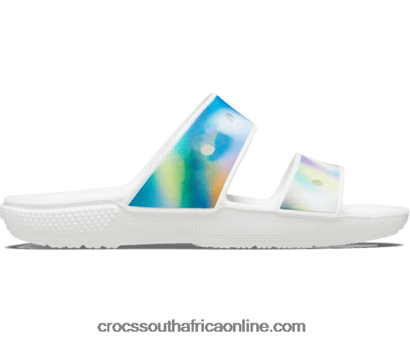 Women Classic Solarized Sandal White/Multi Crocs FBL6TX538