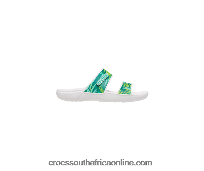 Women Classic Tropical Sandal White/Multi Crocs FBL6TX551
