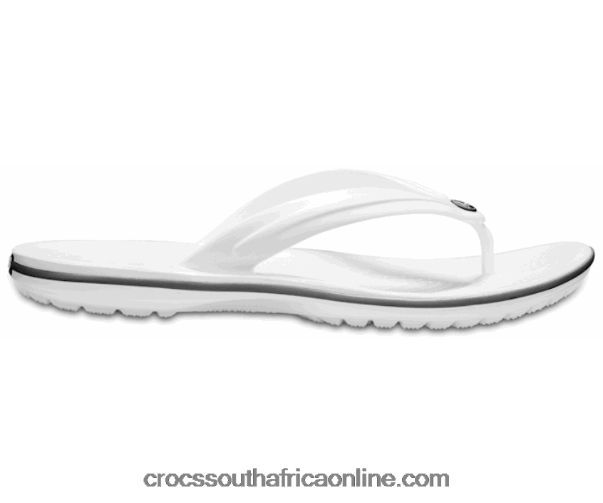 Women Crocband Flip White Crocs FBL6TX565