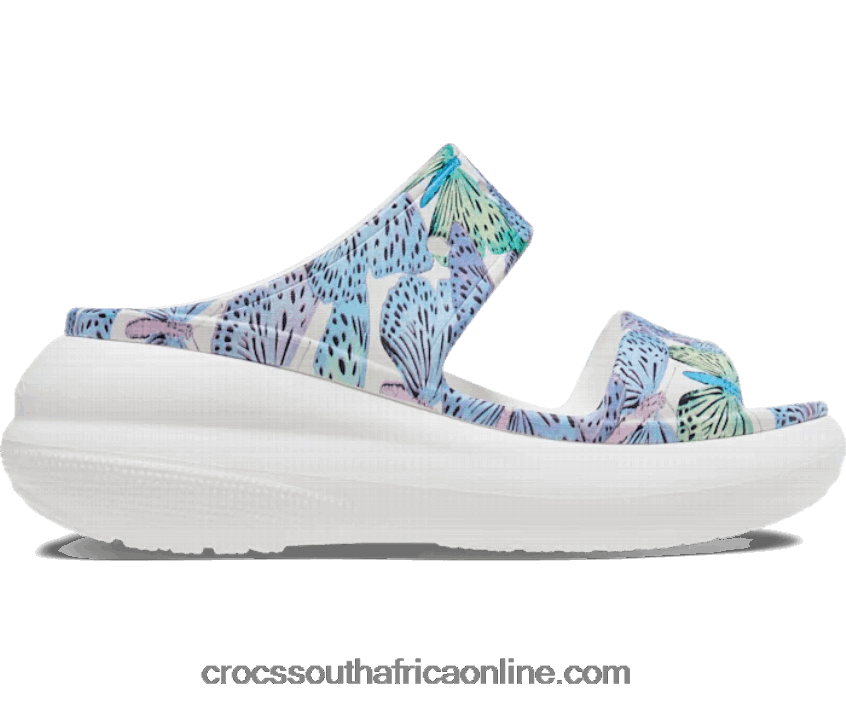 Women Crush Butterfly Sandal White/Multi Crocs FBL6TX453
