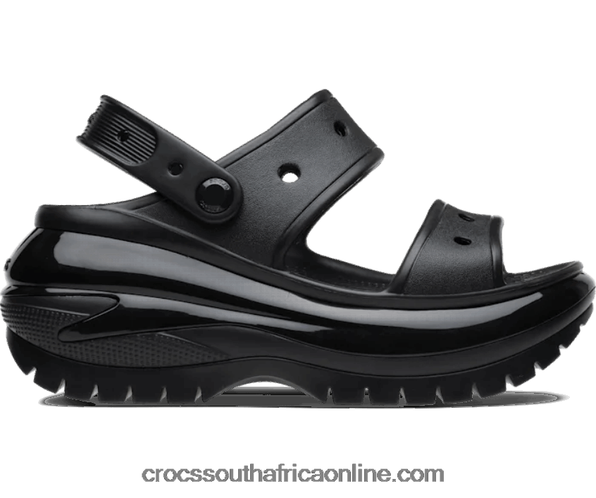Women Mega Crush Sandal Black Crocs FBL6TX357