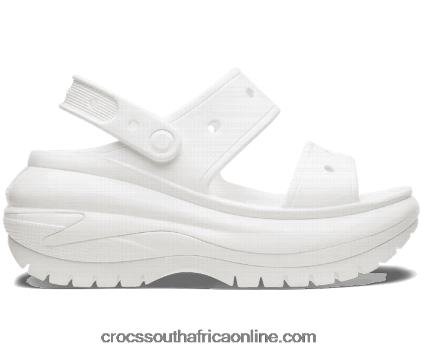 Women Mega Crush Sandal White Crocs FBL6TX359