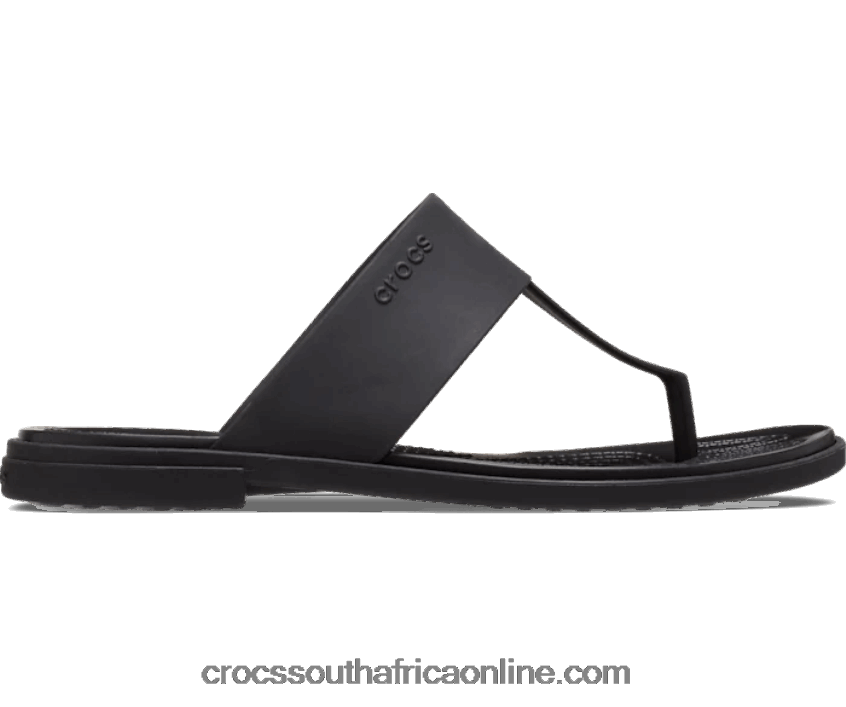 Women Tulum Flip Black Crocs FBL6TX441