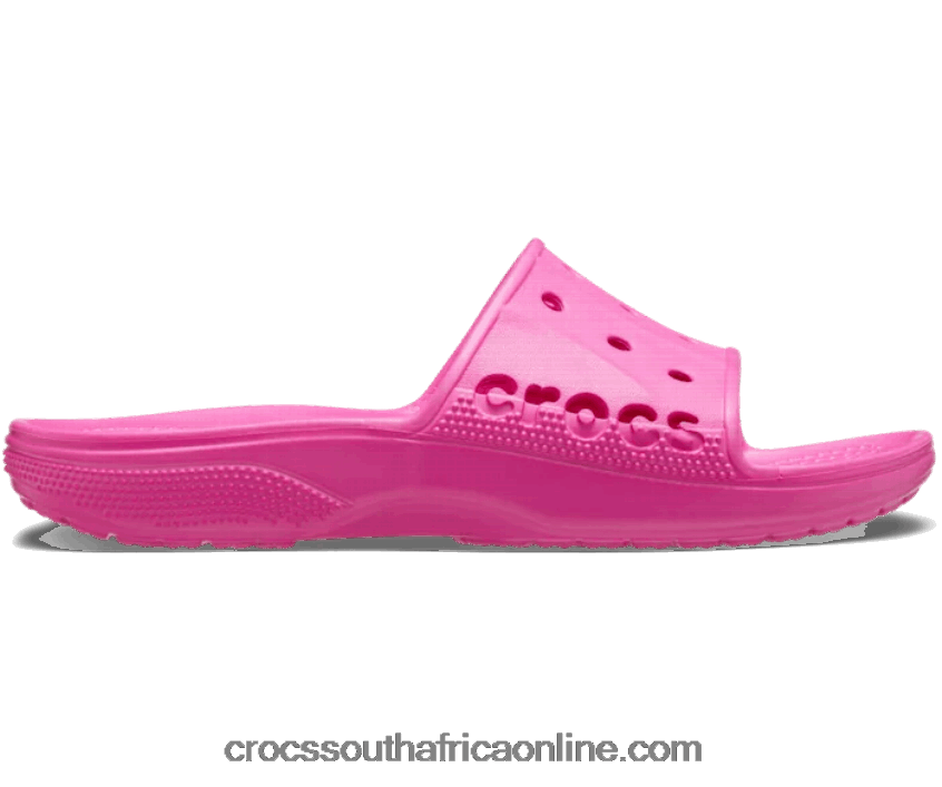 Women Baya Ii Slide Electric Pink Crocs FBL6TX390