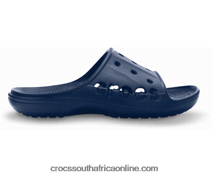 Women Baya Slide Navy Crocs FBL6TX437