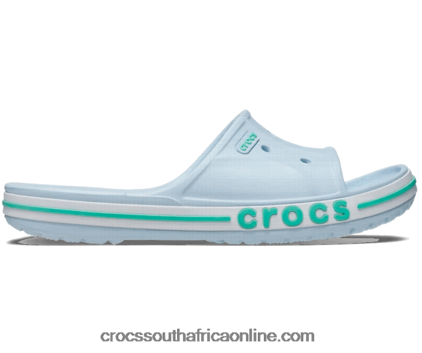Women Bayaband Slide Mineral Blue/Pistachio Crocs FBL6TX548