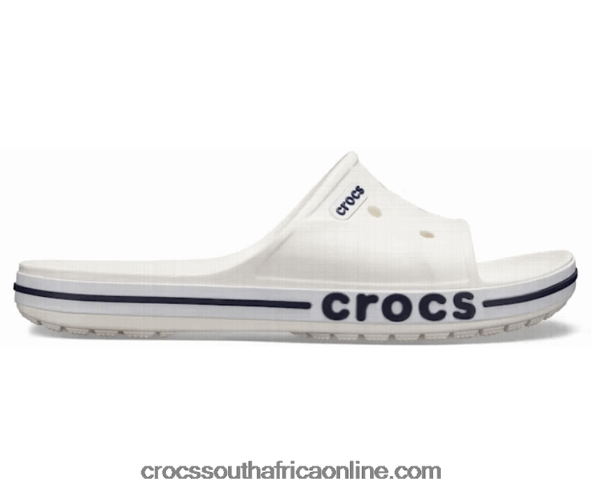Women Bayaband Slide White/Navy Crocs FBL6TX545