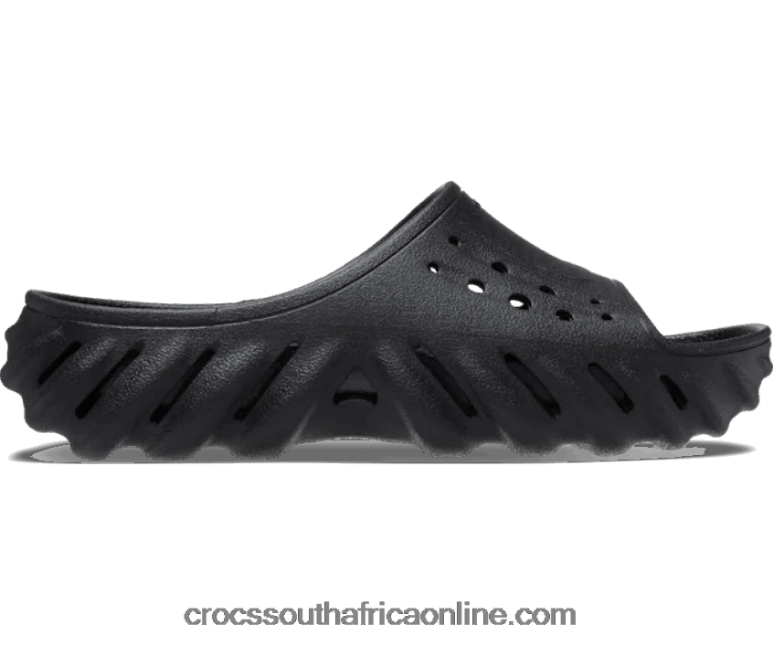 Women Echo Slide Black Crocs FBL6TX417