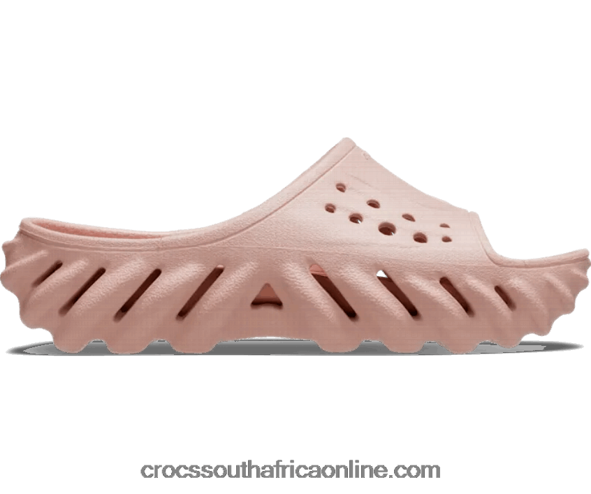 Women Echo Slide Pink Clay Crocs FBL6TX422