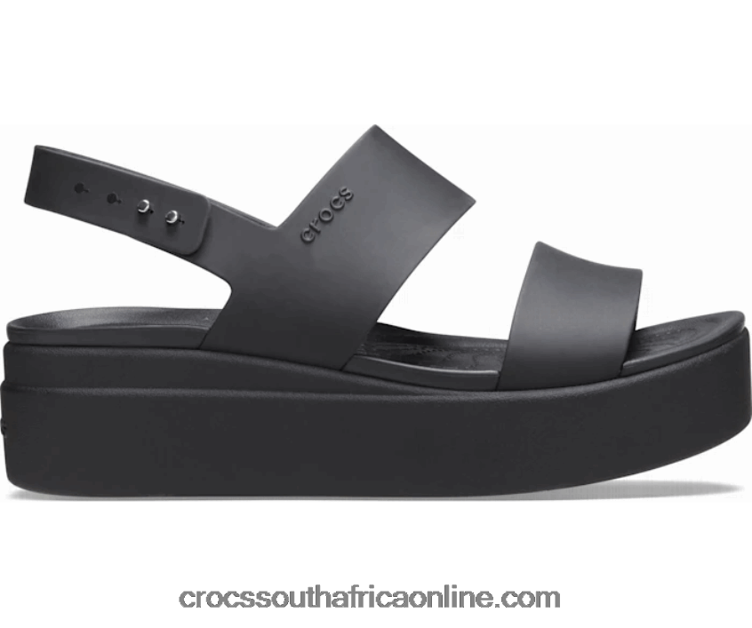 Women Brooklyn Low Wedge Black Crocs FBL6TX445