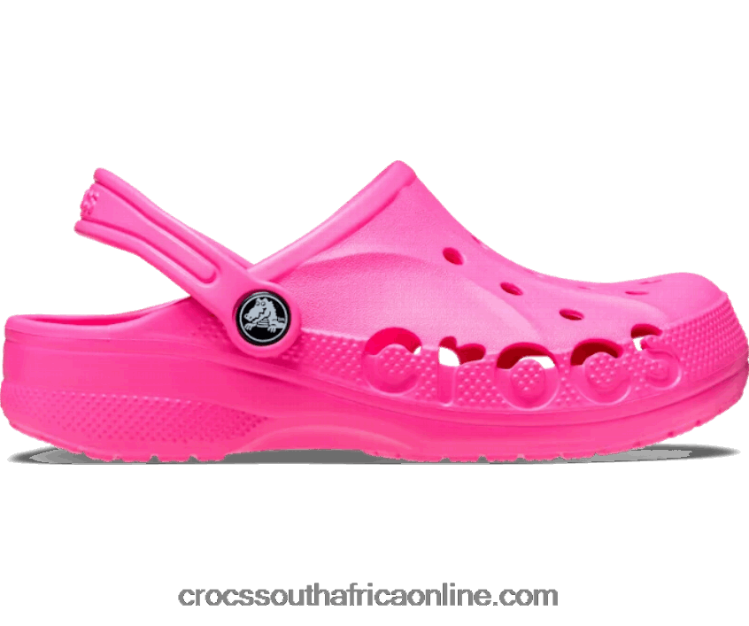 Kids Baya Clog Electric Pink Crocs FBL6TX1563