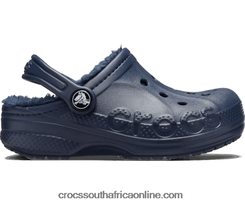 Kids Baya Lined Clog Navy Crocs FBL6TX1597
