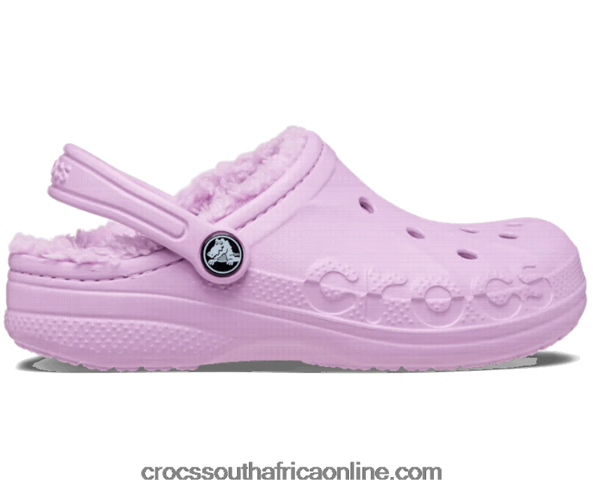 Kids Baya Lined Clog Orchid Crocs FBL6TX1598