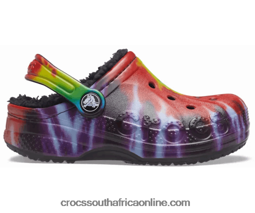 Kids Baya Lined Tie Dye Graphic Clog Multi Crocs FBL6TX1571