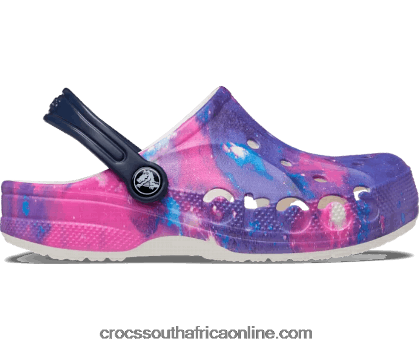 Kids Baya Printed Clog White/Multi Crocs FBL6TX1575