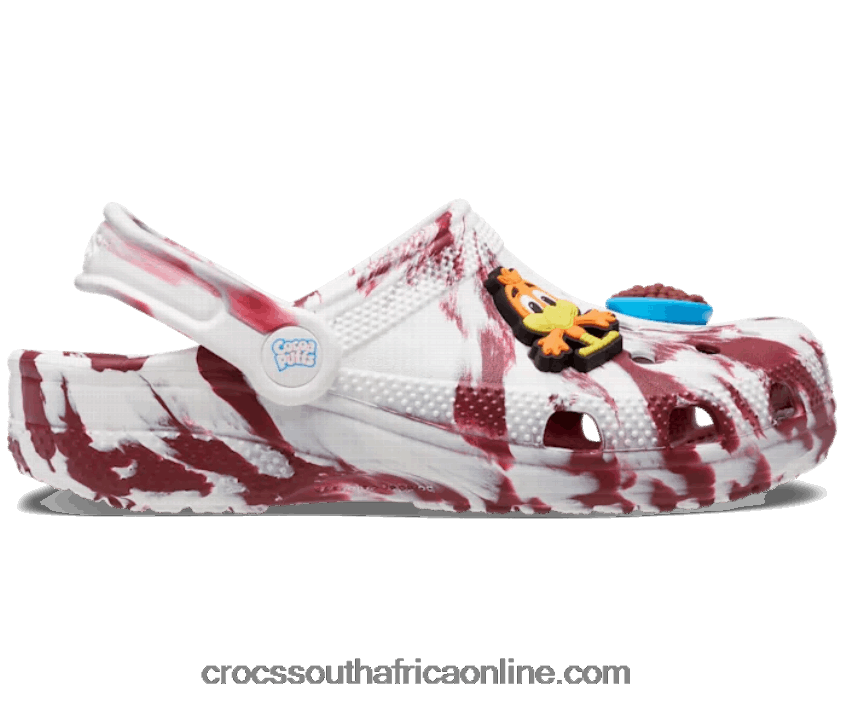Kids Classic Cocoa Puffs Clog White/Garnet Crocs FBL6TX1504