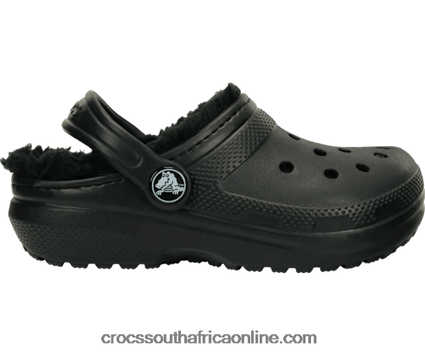 Kids Classic Lined Clog Black Crocs FBL6TX1599