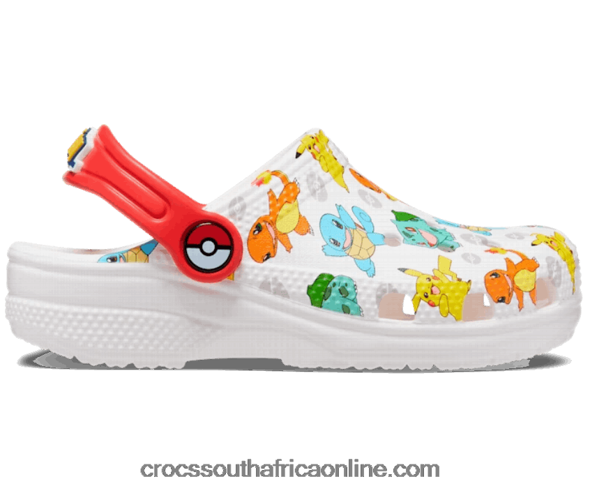 Kids Classic Pokemon Clog White/Multi Crocs FBL6TX1536