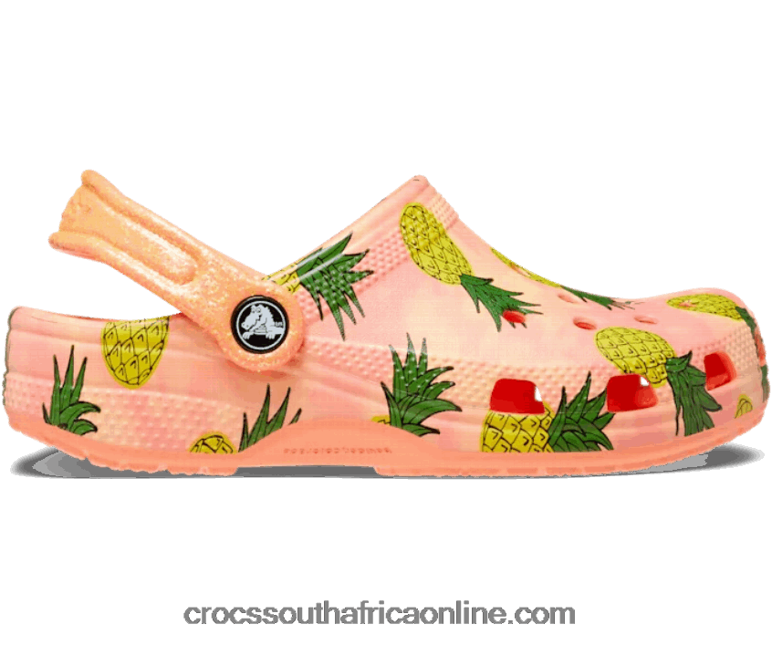 Kids Classic Pool Party Clog Papaya Crocs FBL6TX1608