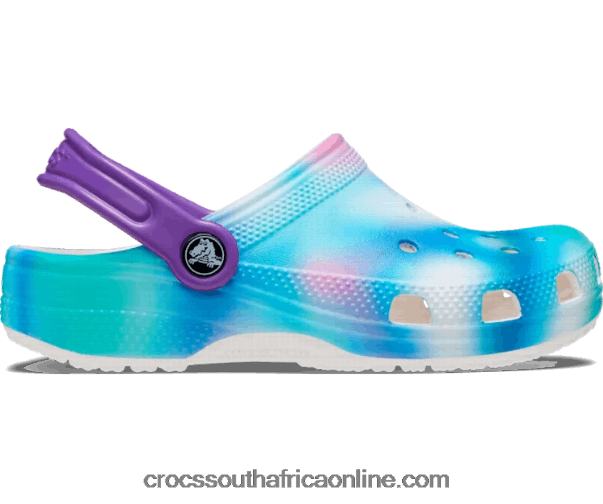 Kids Classic Solarized Clog White/Multi Crocs FBL6TX1581