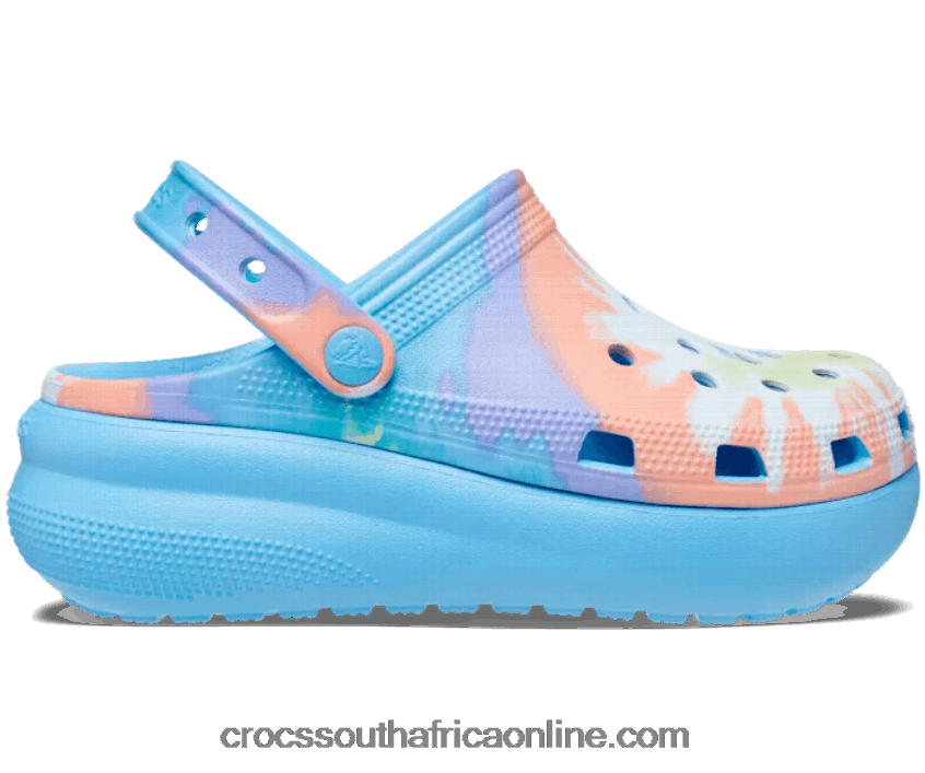 Kids Cutie Crush Tie Dye Clog Oxygen/Multi Crocs FBL6TX1524