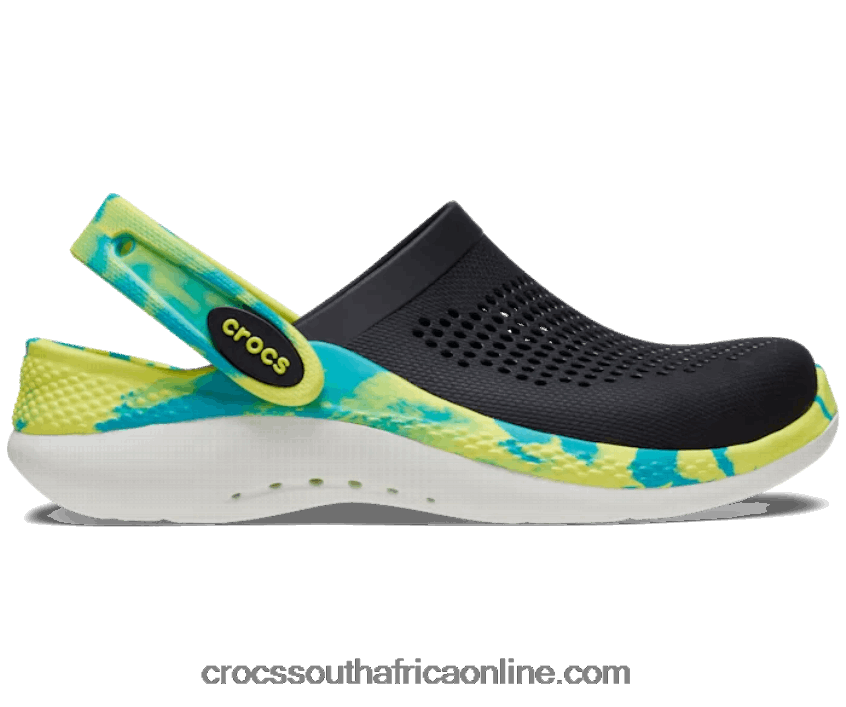 Kids Literide 360 Marbled Clog Black/Multi Crocs FBL6TX1582