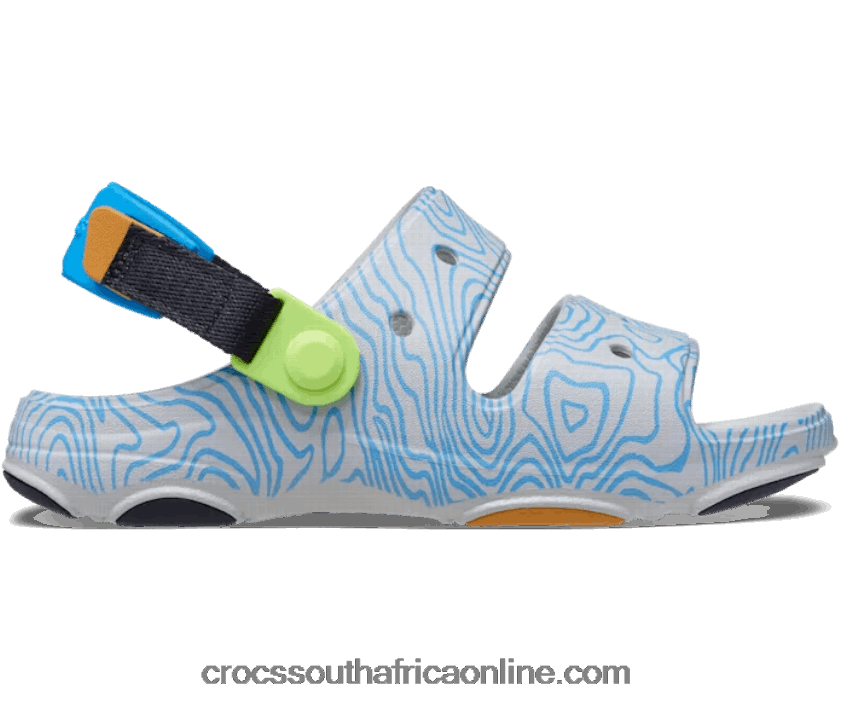 Kids All-Terrain Topographic Sandal Atmosphere/Multi Crocs FBL6TX1629