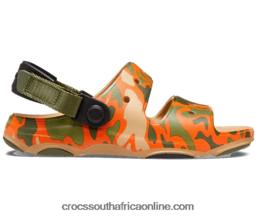 Kids Classic All-Terrain Camo Sandal Tan/Multi Crocs FBL6TX1639