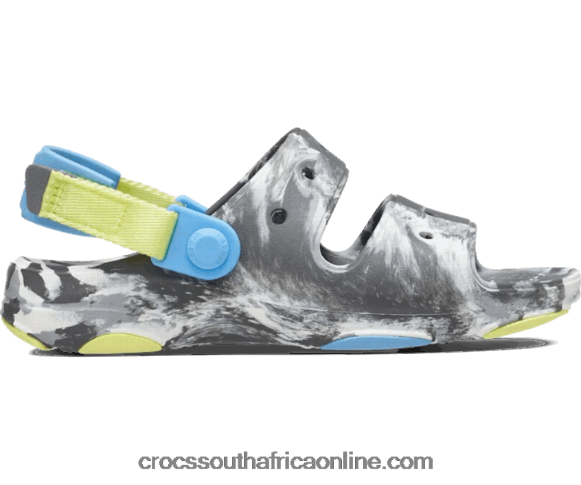 Kids Classic All-Terrain Marbled Sandal Slate Grey Crocs FBL6TX1640