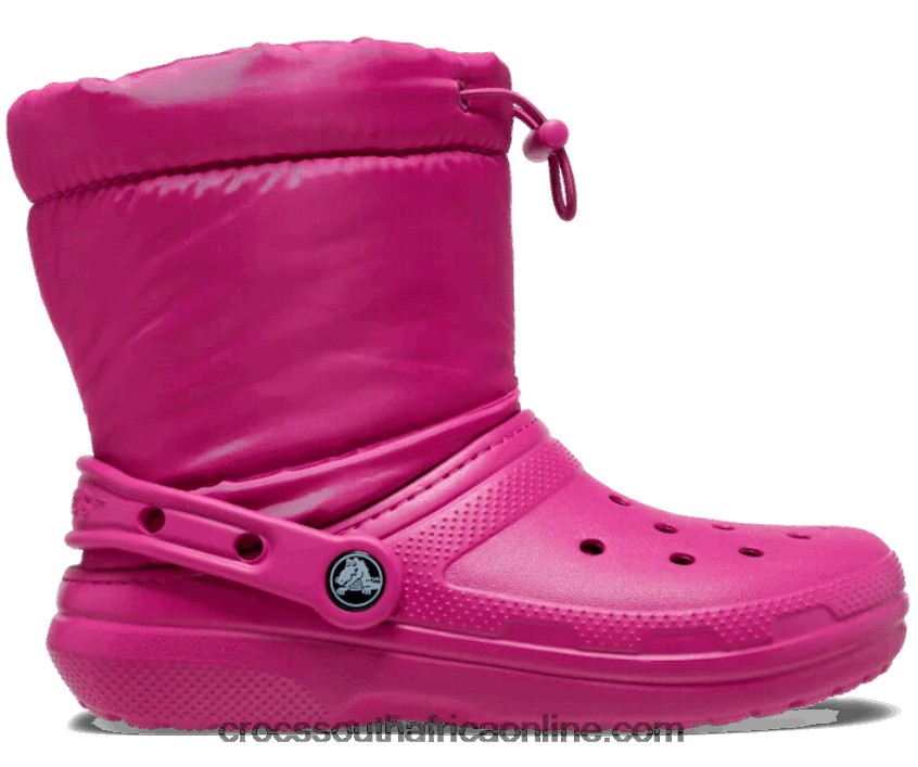 Kids Classic Lined Neo Puff Boot Fuchsia Fun Crocs FBL6TX1446