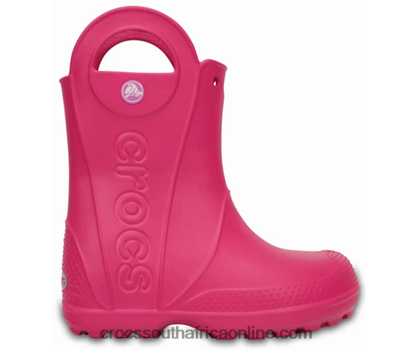 Kids Handle It Rain Boot Candy Pink Crocs FBL6TX1439