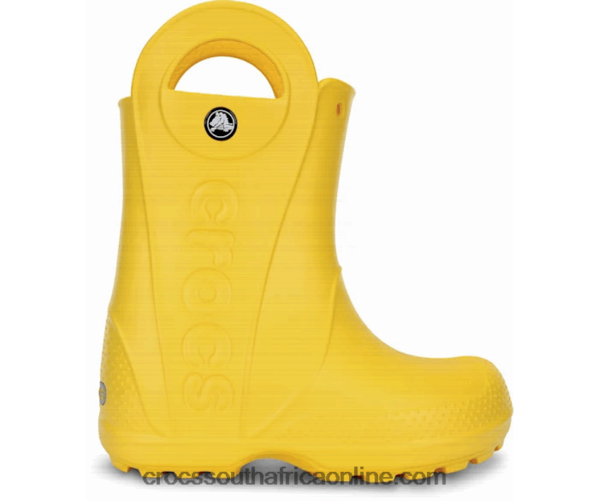 Kids Handle It Rain Boot Yellow Crocs FBL6TX1440