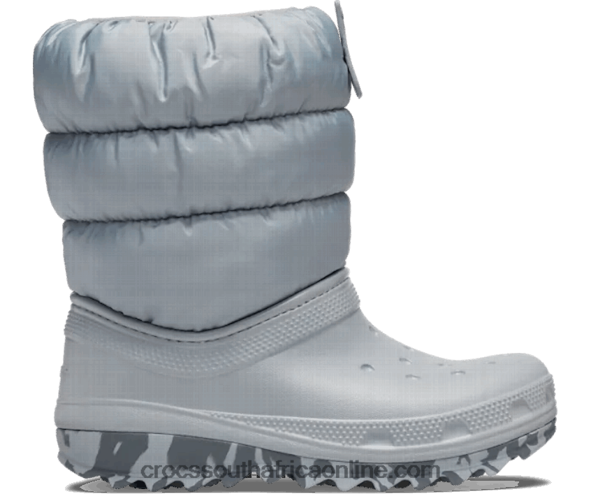 Kids Toddler Classic Neo Puff Boot Light Grey Crocs FBL6TX1442