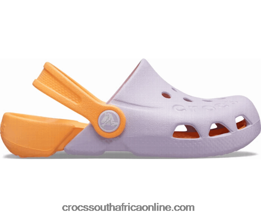 Kids Electro Clog Lavender/Cantaloupe Crocs FBL6TX1427