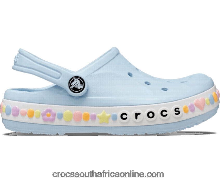 Kids Toddler Bayaband Charm Band Clog Mineral Blue Crocs FBL6TX1435