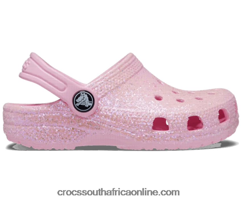 Kids Toddler Classic Glitter Clog Flamingo Crocs FBL6TX1393