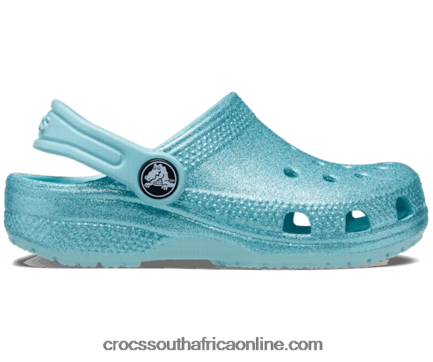 Kids Toddler Classic Glitter Clog Pure Water Crocs FBL6TX1390