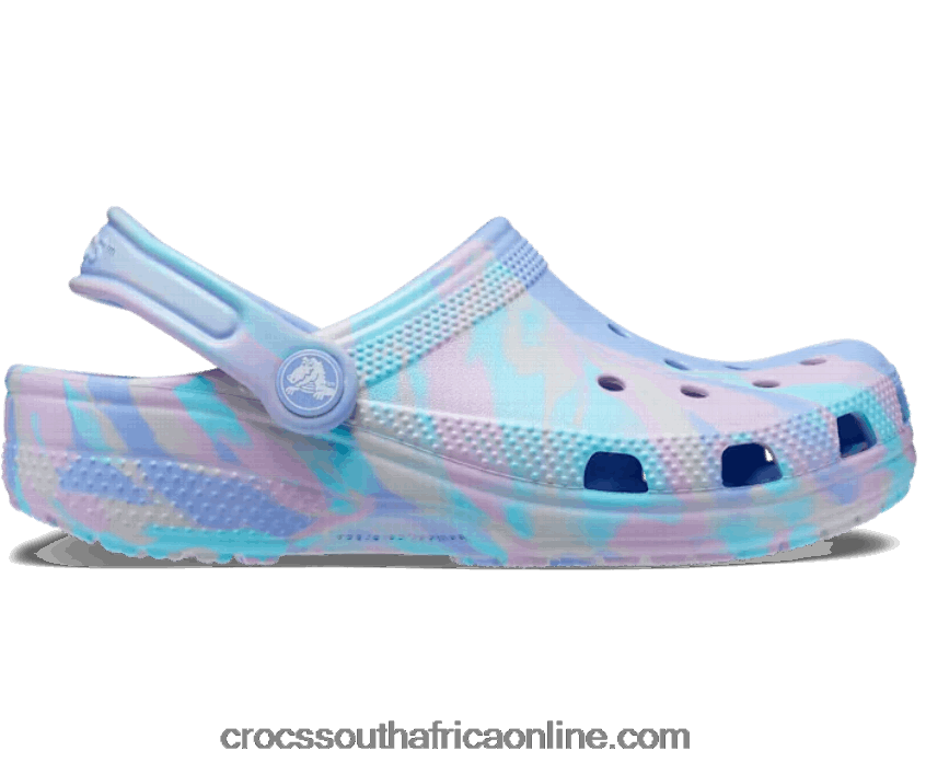 Kids Toddler Classic Marbled Clog Moon Jelly/Multi Crocs FBL6TX1347