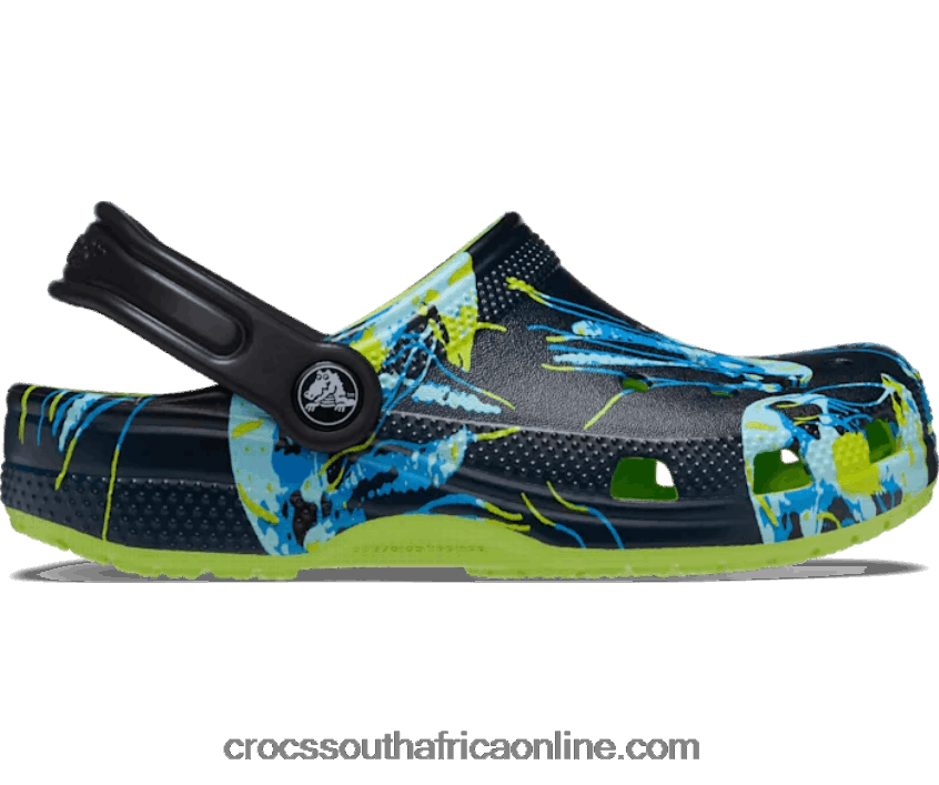 Kids Toddler Classic Meta Scape Clog Limeade/Multi Crocs FBL6TX1376