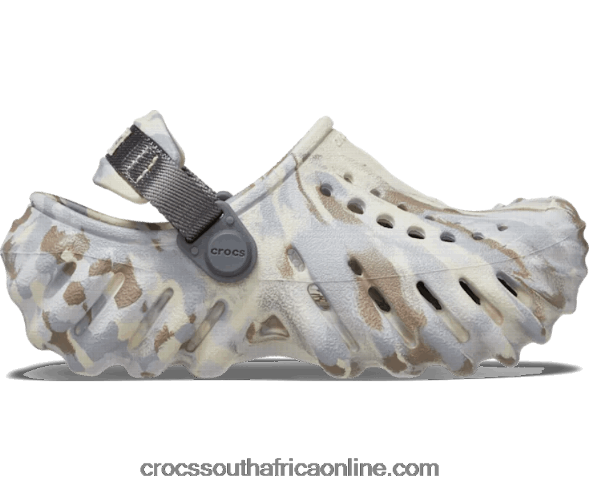 Kids Toddler Echo Marbled Clog Bone/Multi Crocs FBL6TX1337