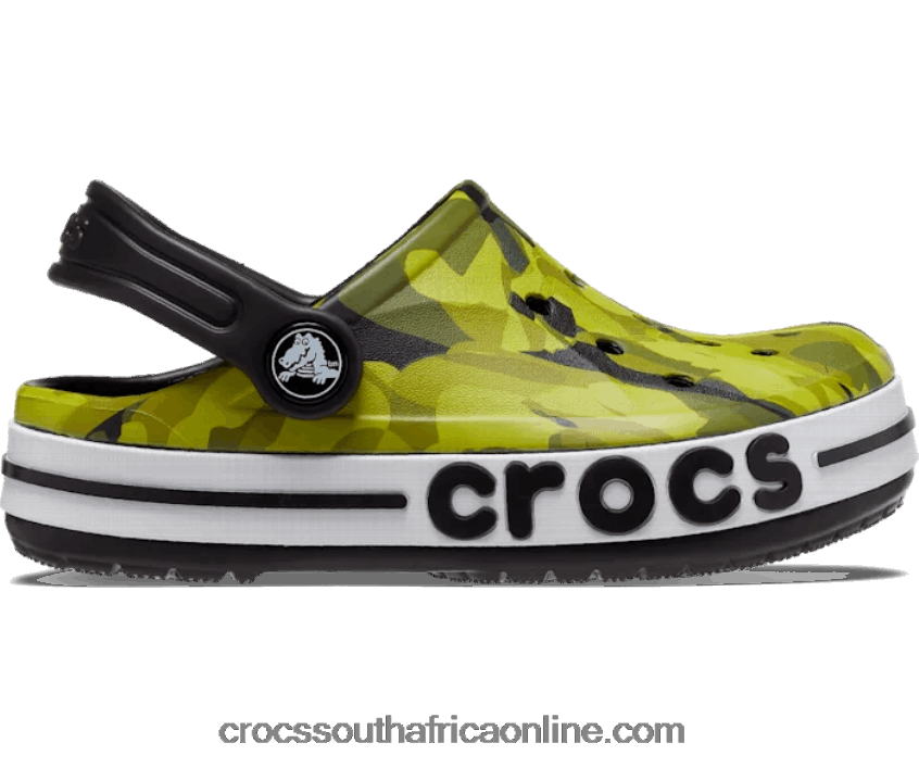 Kids Toddlers' Bayaband Bubble Camo Clog Black/Multi Crocs FBL6TX1385