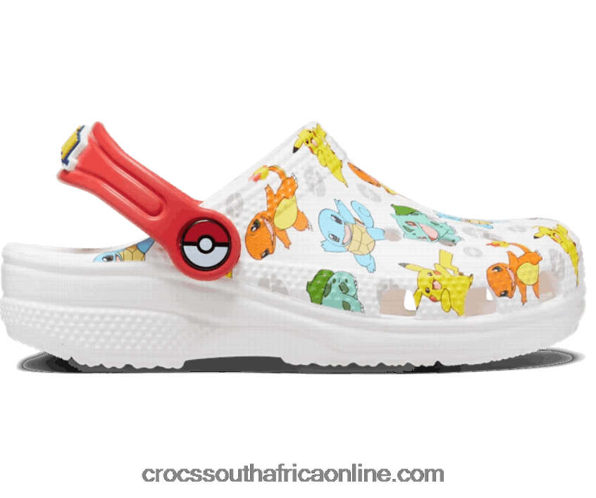 Kids Toddlers' Classic Pokemon Clog White/Multi Crocs FBL6TX1380